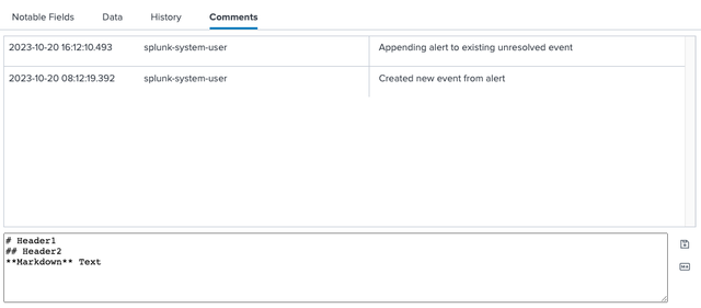 Comments Tab